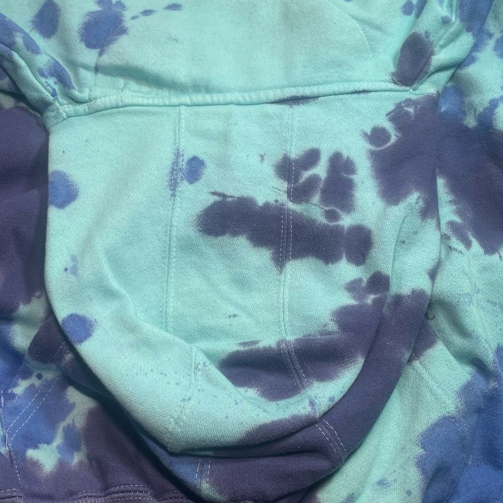 BNWT ACDC FOR THOSE ABOUT TO ROCK UK TOUR 1982 TIE DYE HOODIE MENS/UNISEX L/XL - Picture 16 of 16